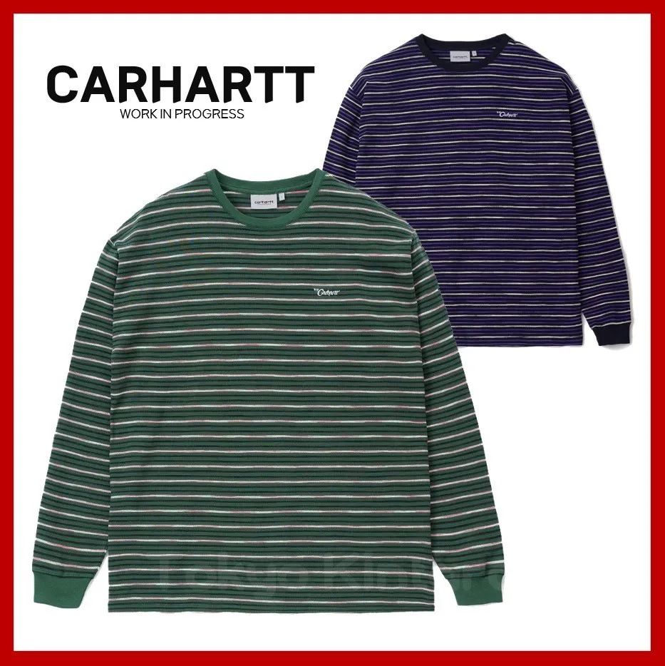 Carhartt  |Stripes Unisex Street Style Logo T-Shirts