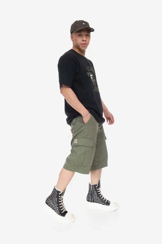 Carhartt WIP cotton shorts green color