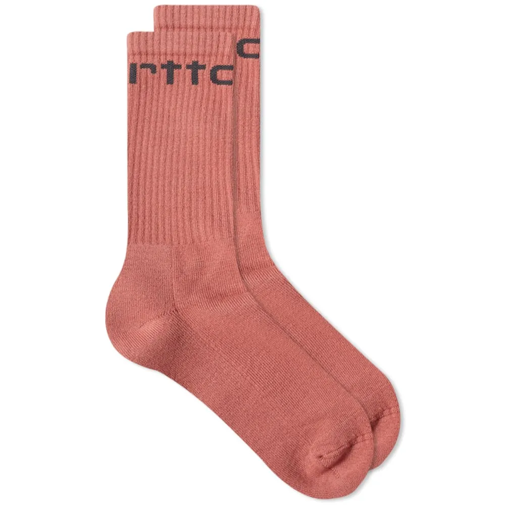 Carhartt WIP Logo SockMisty Blush & Vulcan