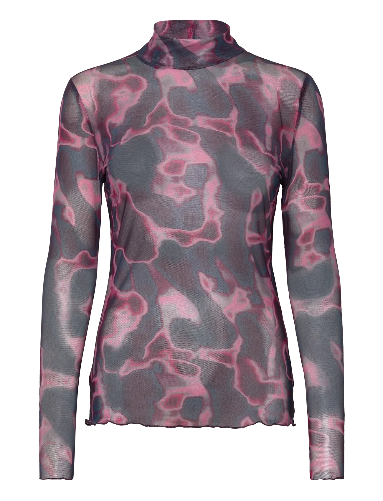 CC Heart - Eve Mesh Turtleneck Pink Wave