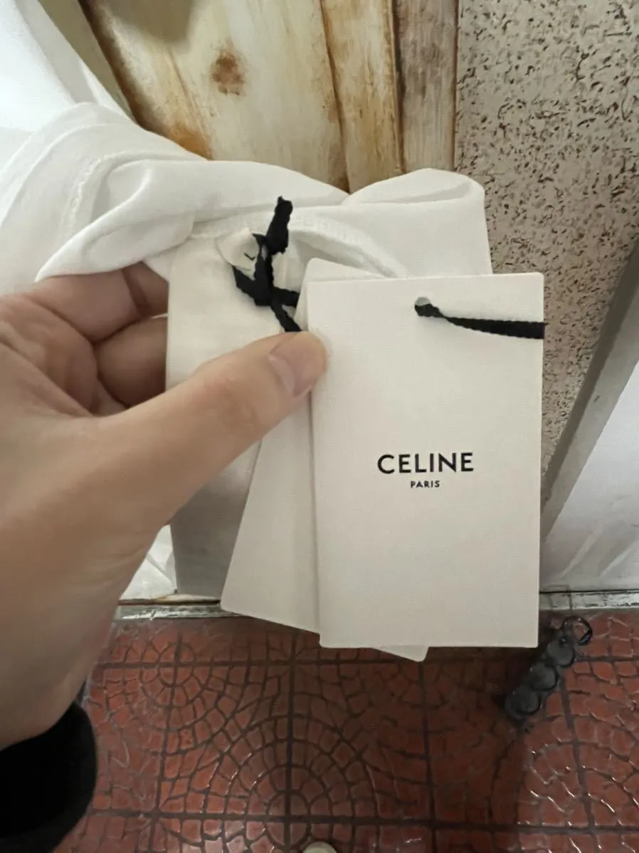 CELINE  |Pullovers Unisex Street Style Cotton Short Sleeves Luxury