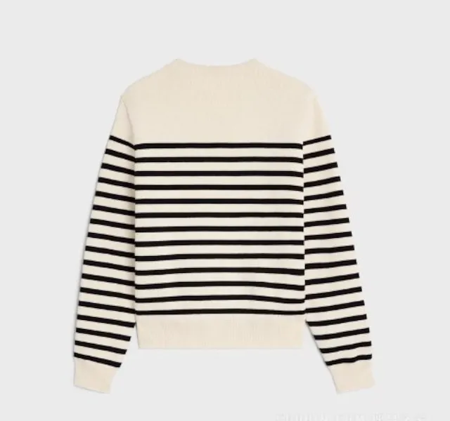 CELINE  |Stripes Long Sleeves Plain Cotton Long Sleeve T-shirt Logo