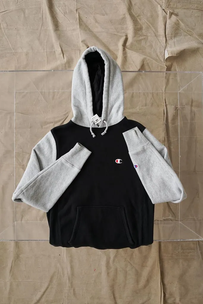 Champion reverse weave black and grey hoodie taille M