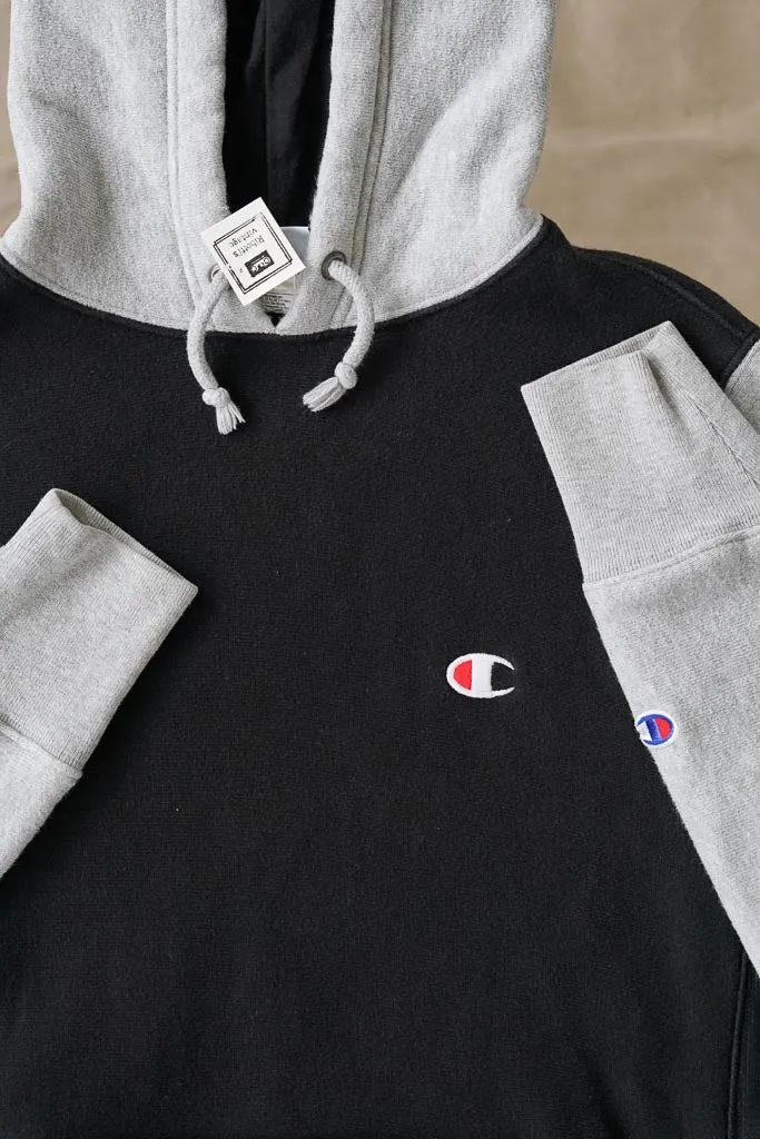 Champion reverse weave black and grey hoodie taille M