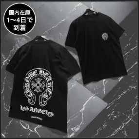 CHROME HEARTS  |Pullovers Street Style Cotton Short Sleeves Logo T-Shirts