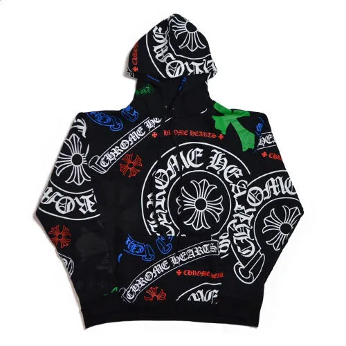 CHROME HEARTS  |Pullovers Unisex Sweat Street Style Long Sleeves Cotton Logo