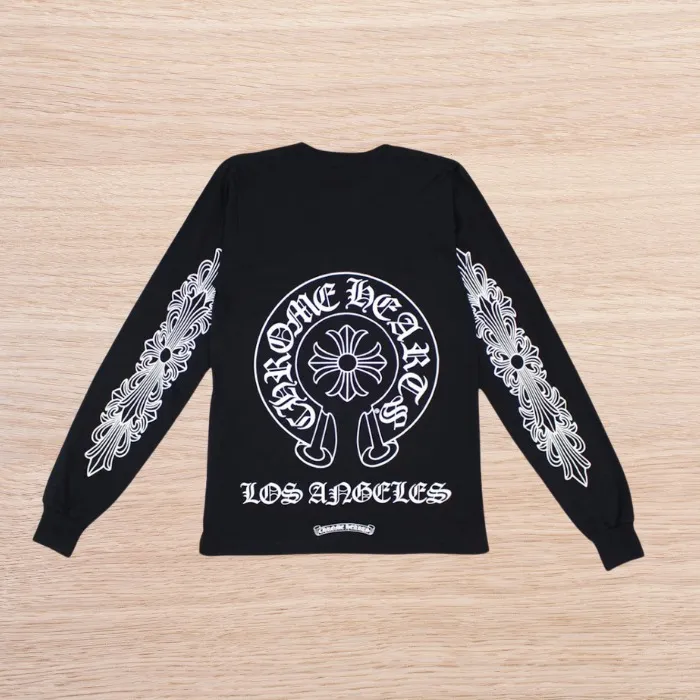 CHROME HEARTS  |Street Style Long Sleeves Long Sleeve T-shirt Logo