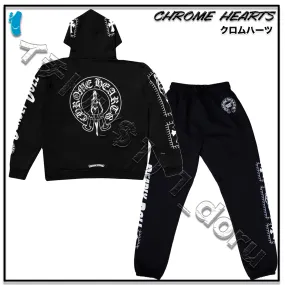 CHROME HEARTS  |Unisex Street Style Long Sleeves Cotton Logos on the Sleeves