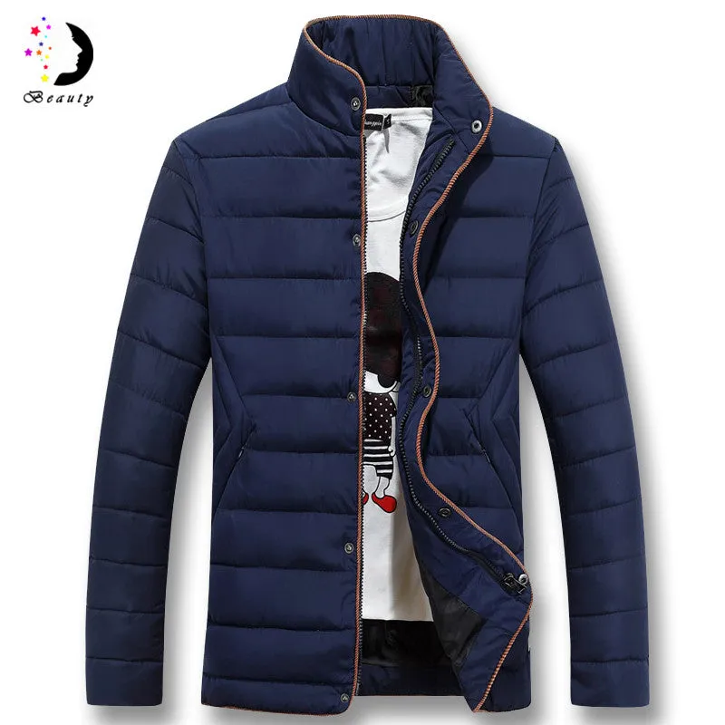 Classic Men's Down Coat Wear Men's Coat Thick Warm Down Jacket Men Stand Collar Coats Jackets SM6