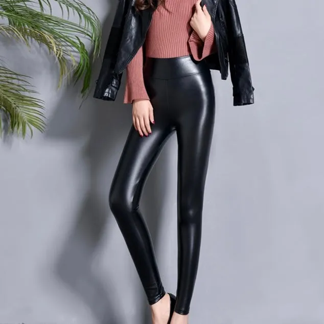 CLOVER FAUX LEATHER PANTS