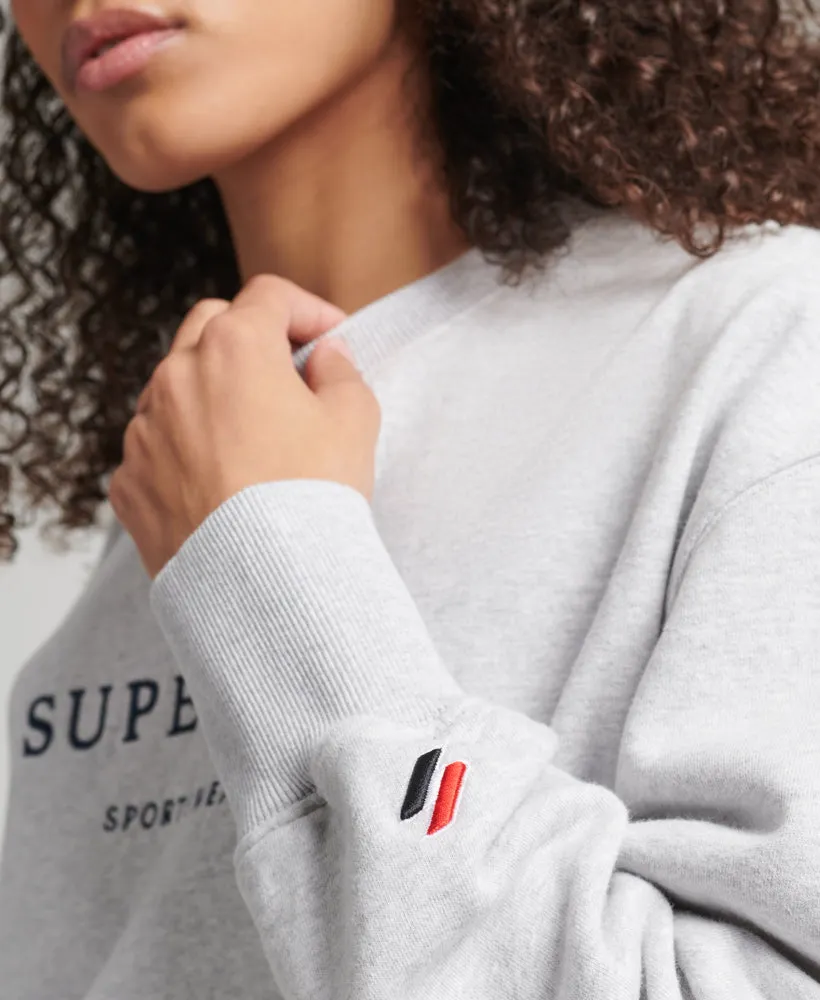 Code Heraldry Oversized Crew Sweatshirt | Cadet Grey Marle