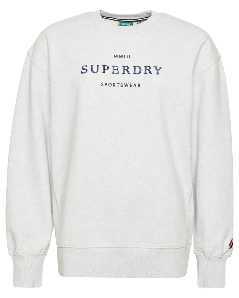 Code Heraldry Oversized Crew Sweatshirt | Cadet Grey Marle