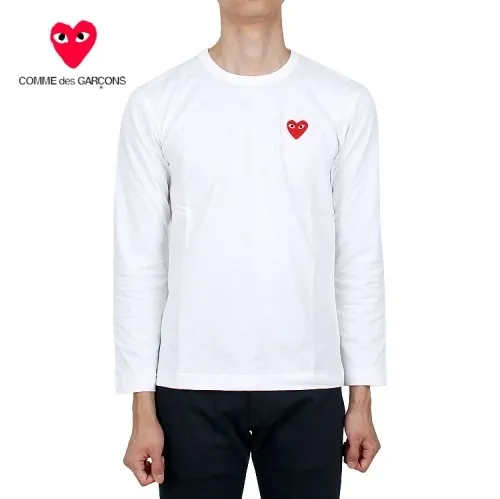 COMME des GARCONS  |Heart Long Sleeves Cotton Long Sleeve T-shirt Logo Designers