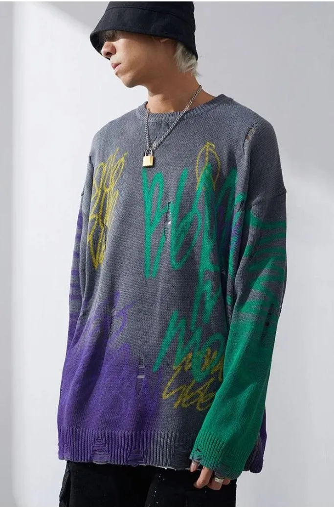 CZ Loose Graffiti Sweater