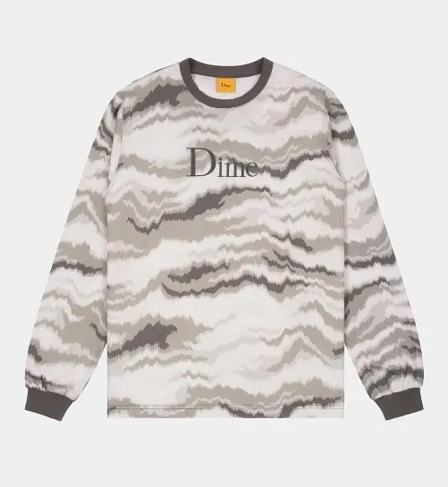 Dime  |Crew Neck Long Sleeves Long Sleeve T-shirt Skater Style