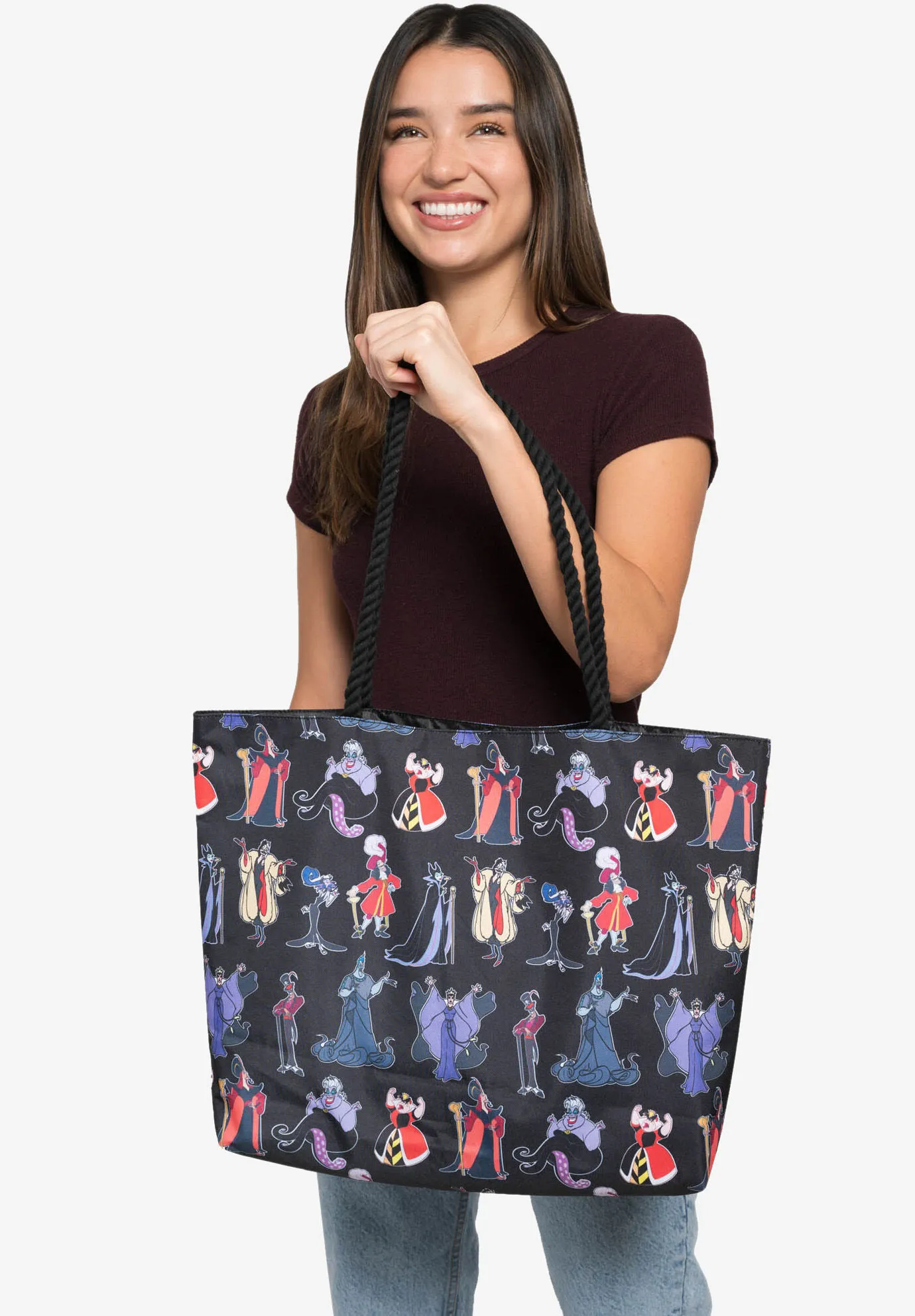 Disney Villains Travel Rope Tote Bag All-Over Print