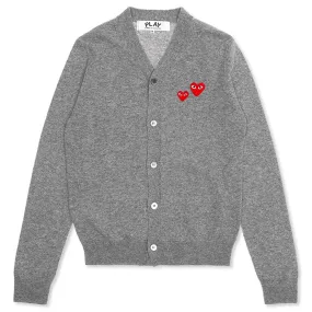 Duo Heart Cardigan - Grey