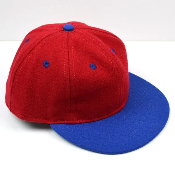 Ebbets - Ebbets Classic Cap (Fitted Wool Flannel) - Red / Blue