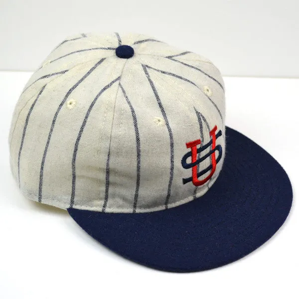 Ebbets - US Tour Of Japan Cap (Fitted Wool Flannel) - White / Navy