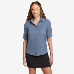 Eddie Bauer Women's Boulder Trail Long-Sleeve Shirt - Blue Haze