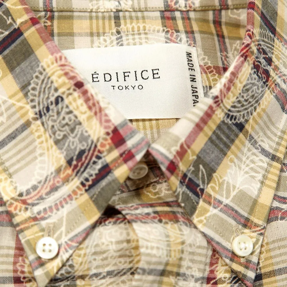 Edifice Madras Check Button Down ShirtBlue Multi