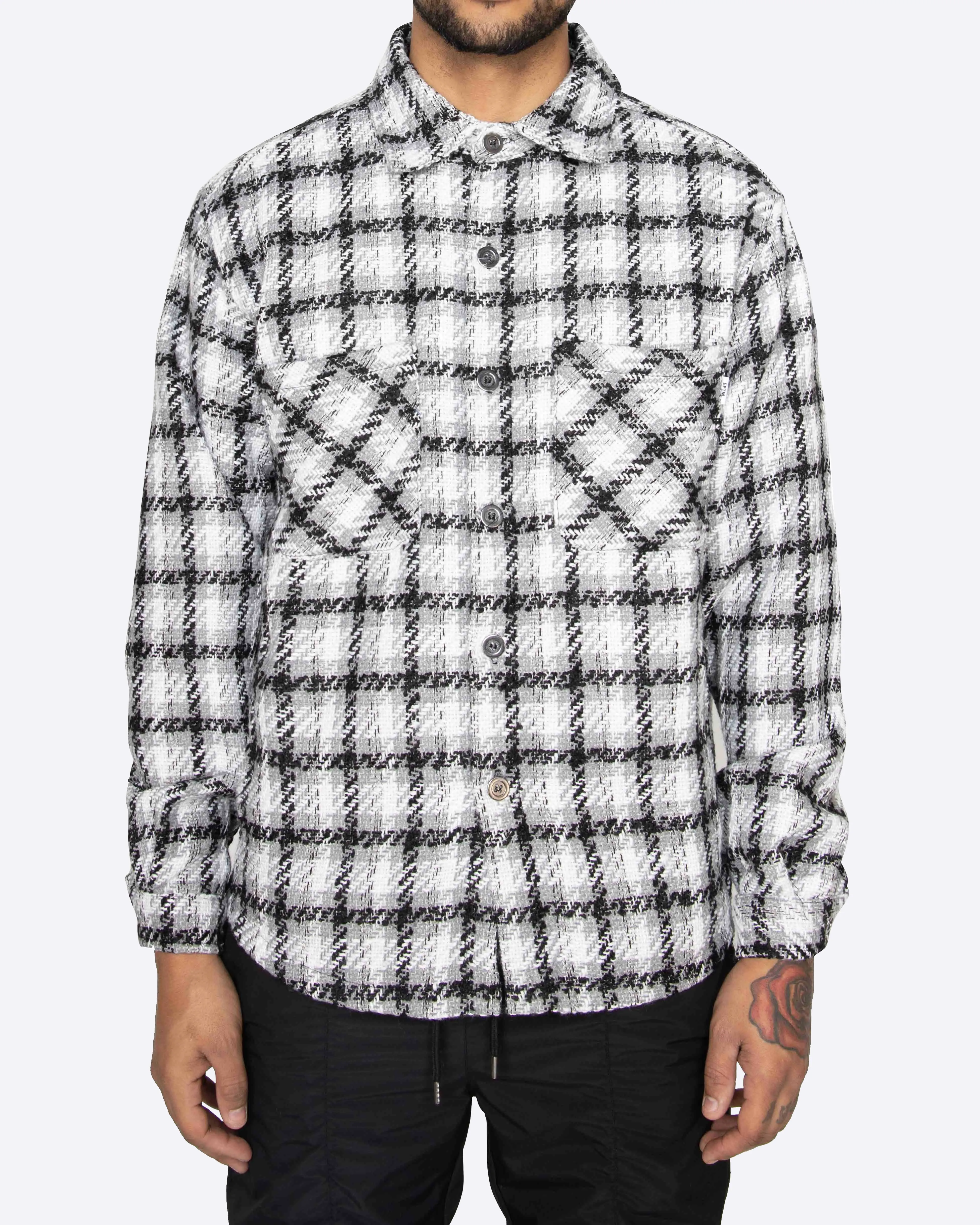 EPTM HEAVY FLANNEL SHIRT-BLACK