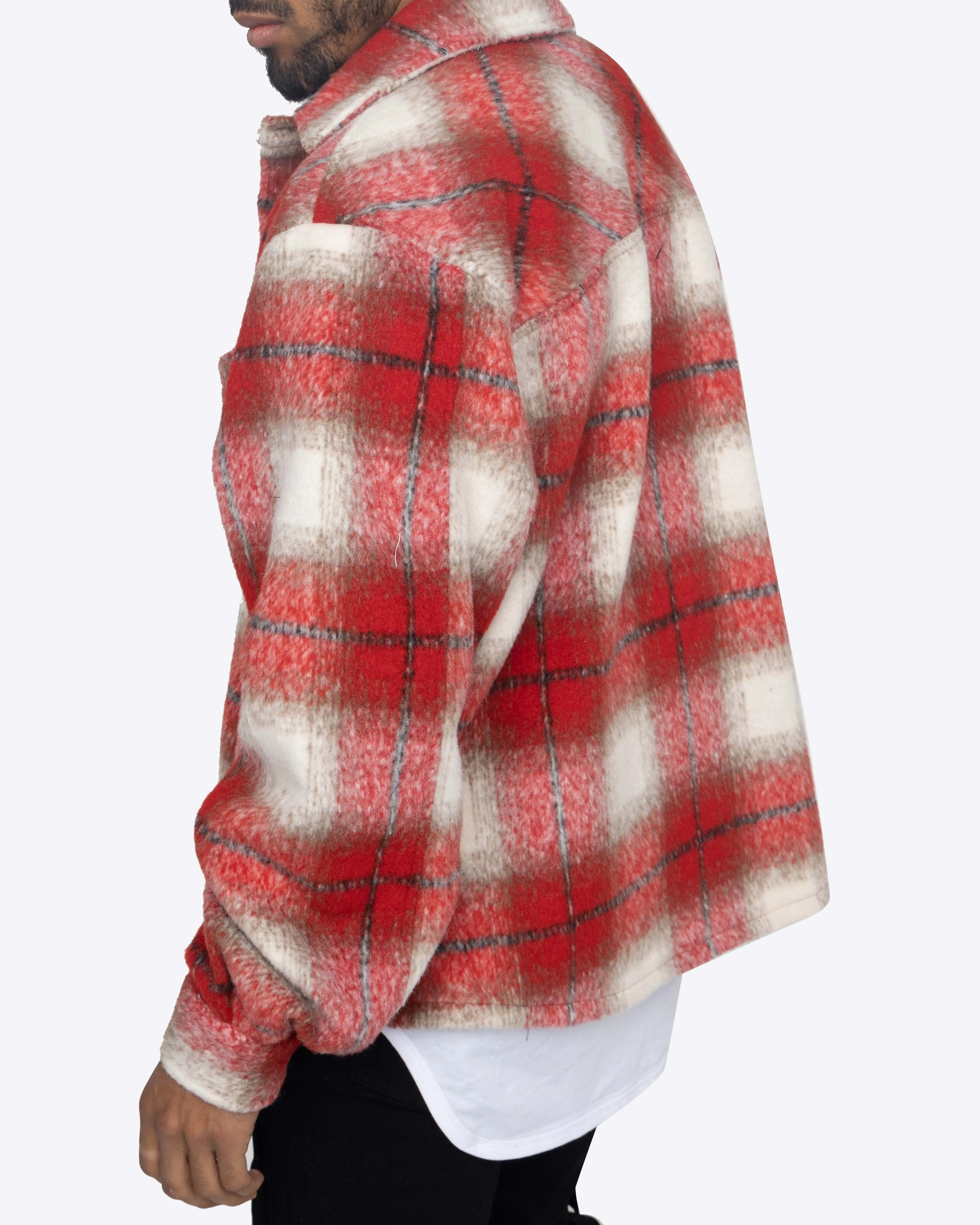 EPTM SLIT FLANNEL SHIRT-RED