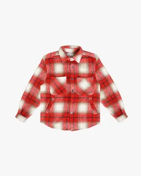 EPTM SLIT FLANNEL SHIRT-RED