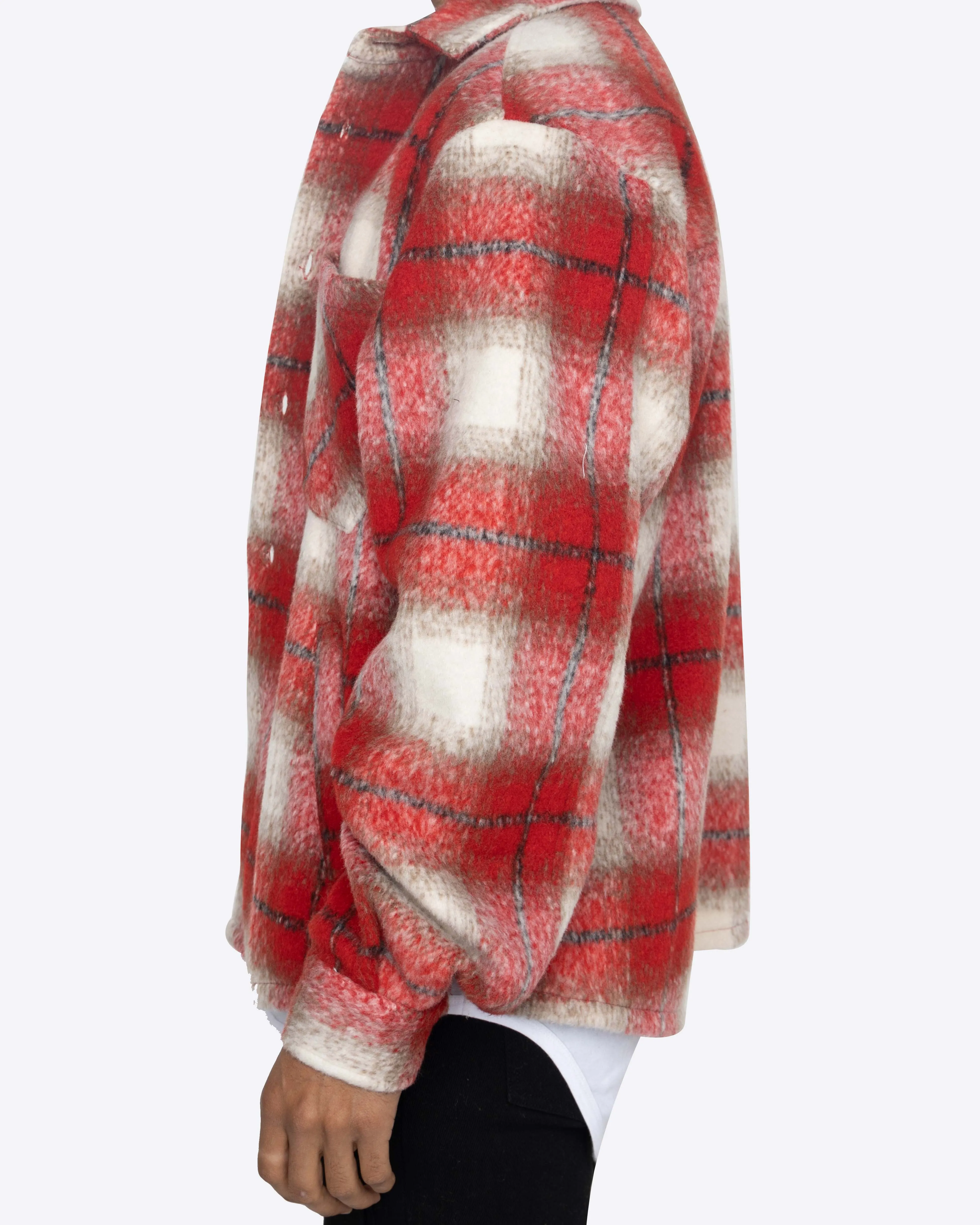 EPTM SLIT FLANNEL SHIRT-RED