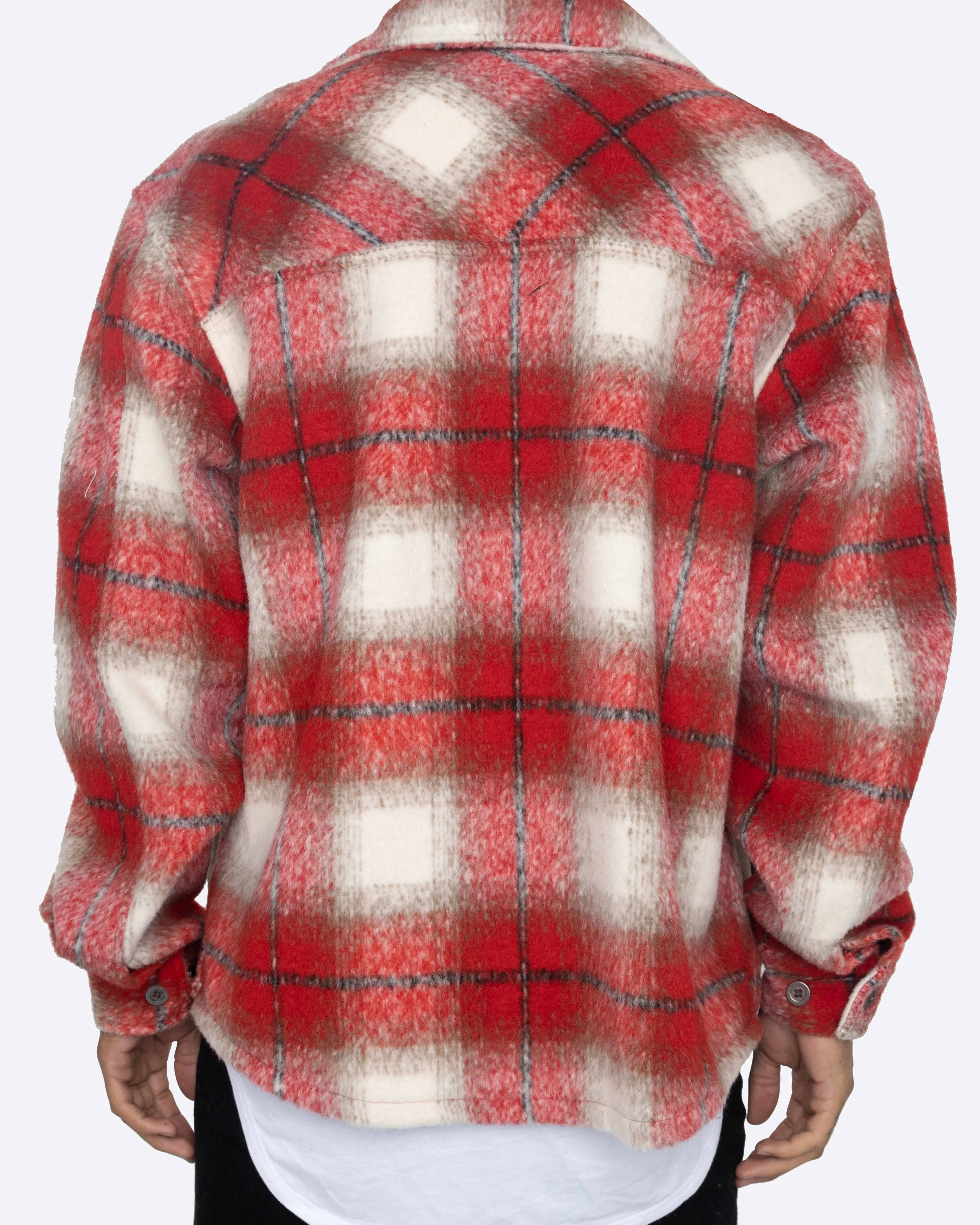 EPTM SLIT FLANNEL SHIRT-RED