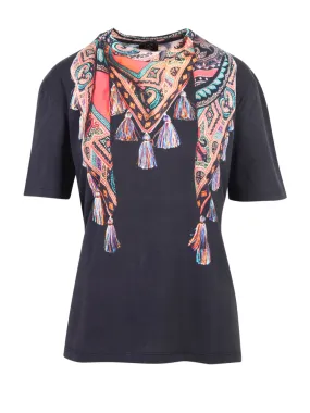 Etro Scarf Printed Crewneck T-Shirt