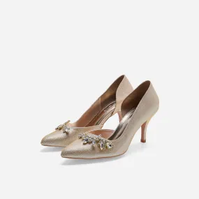 Evelyn Cynthia Gold Pumps