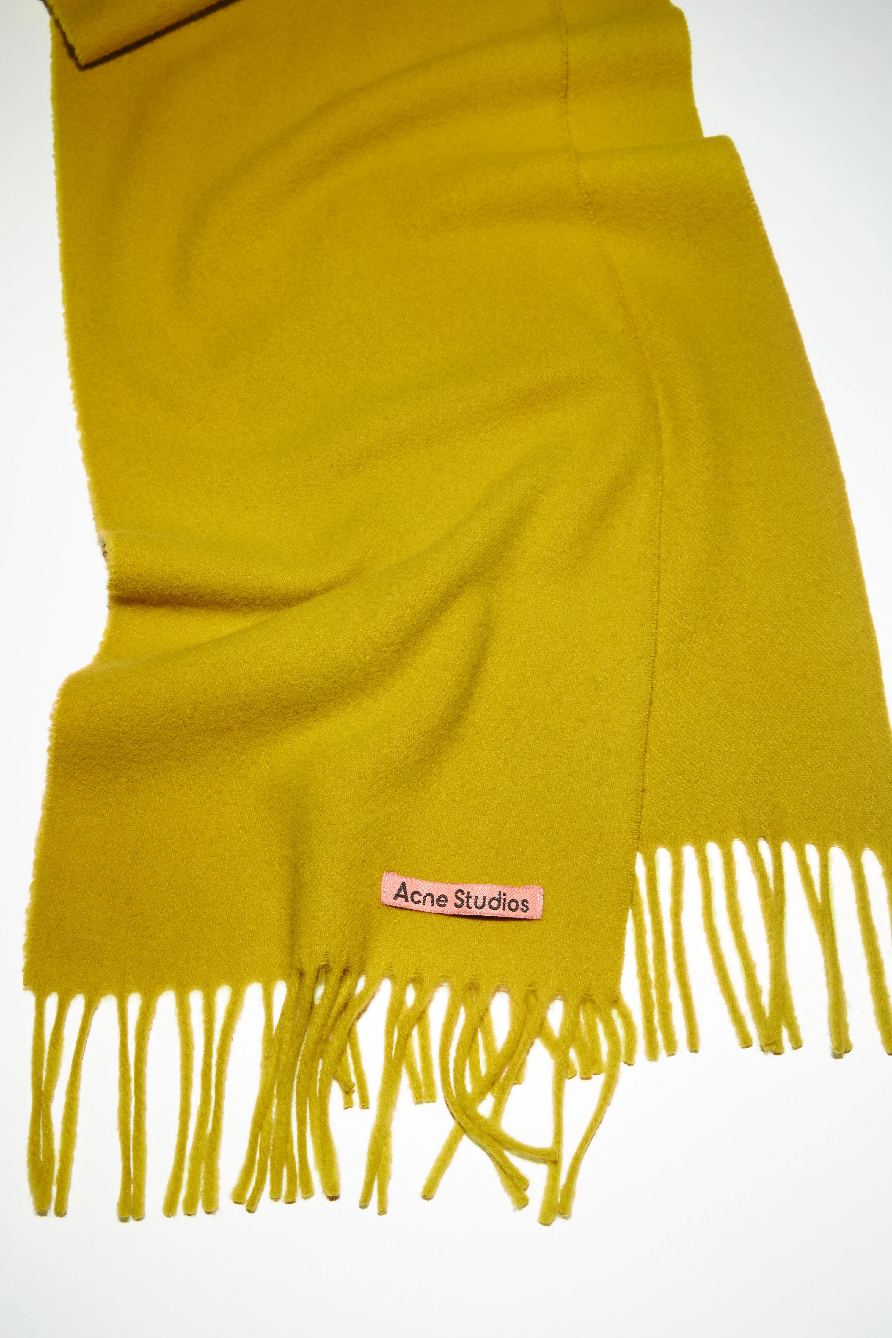 Fringe wool scarf - skinny