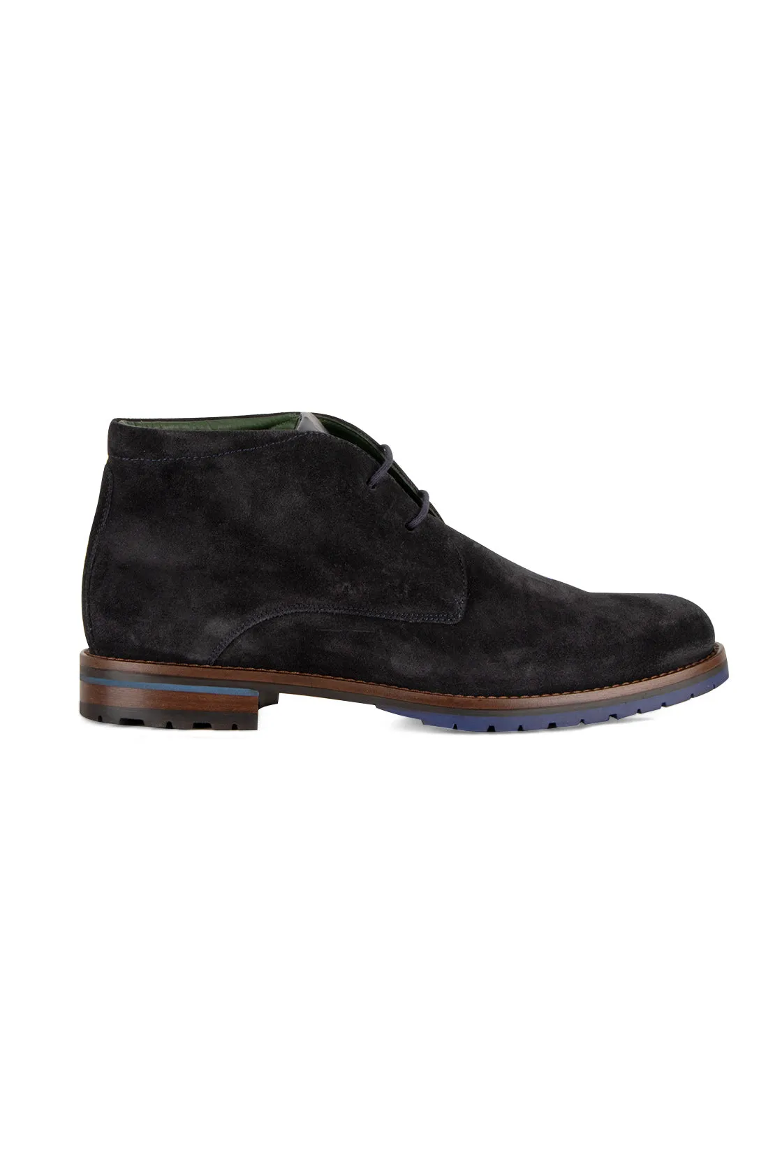 Galizio Torresi Seta Suede Lace Up Boot Ink