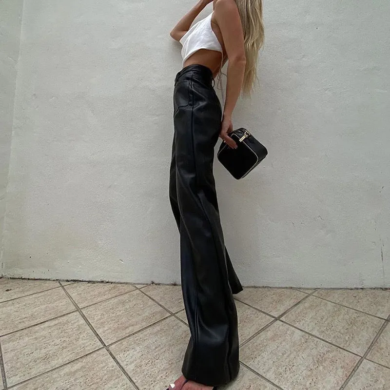 GENEVIEVE FAUX LEATHER PANTS