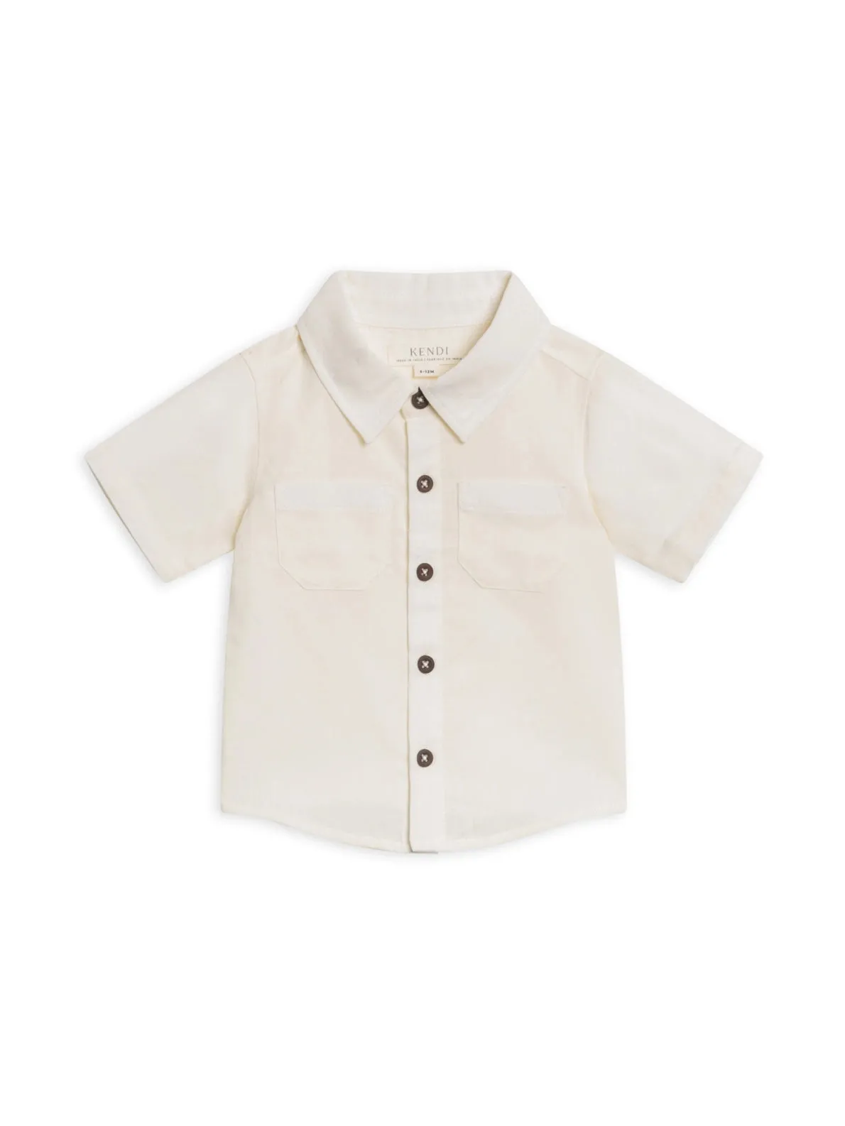 Graham Linen Collared Button Down Shirt / Coconut