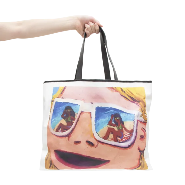 Graphic Print Woman in Shades Tote Bag - MULTI