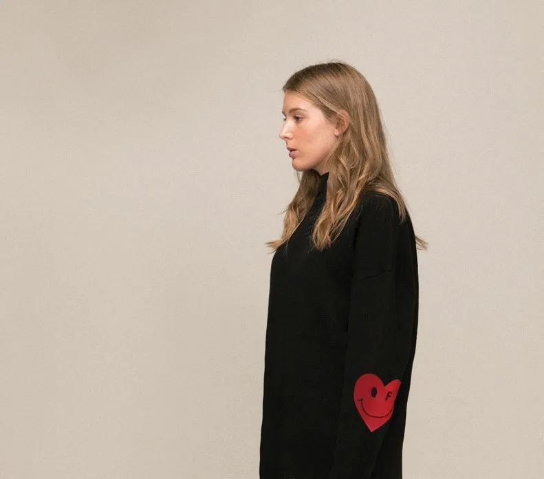 GRAVER  |[GRAVER]★ELBOW HEART TURTLENECK