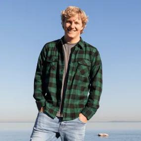 Green Flannel Long Sleeve Shirt