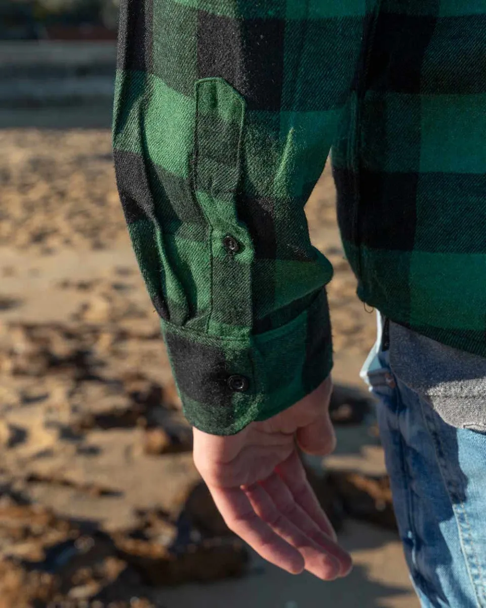 Green Flannel Long Sleeve Shirt