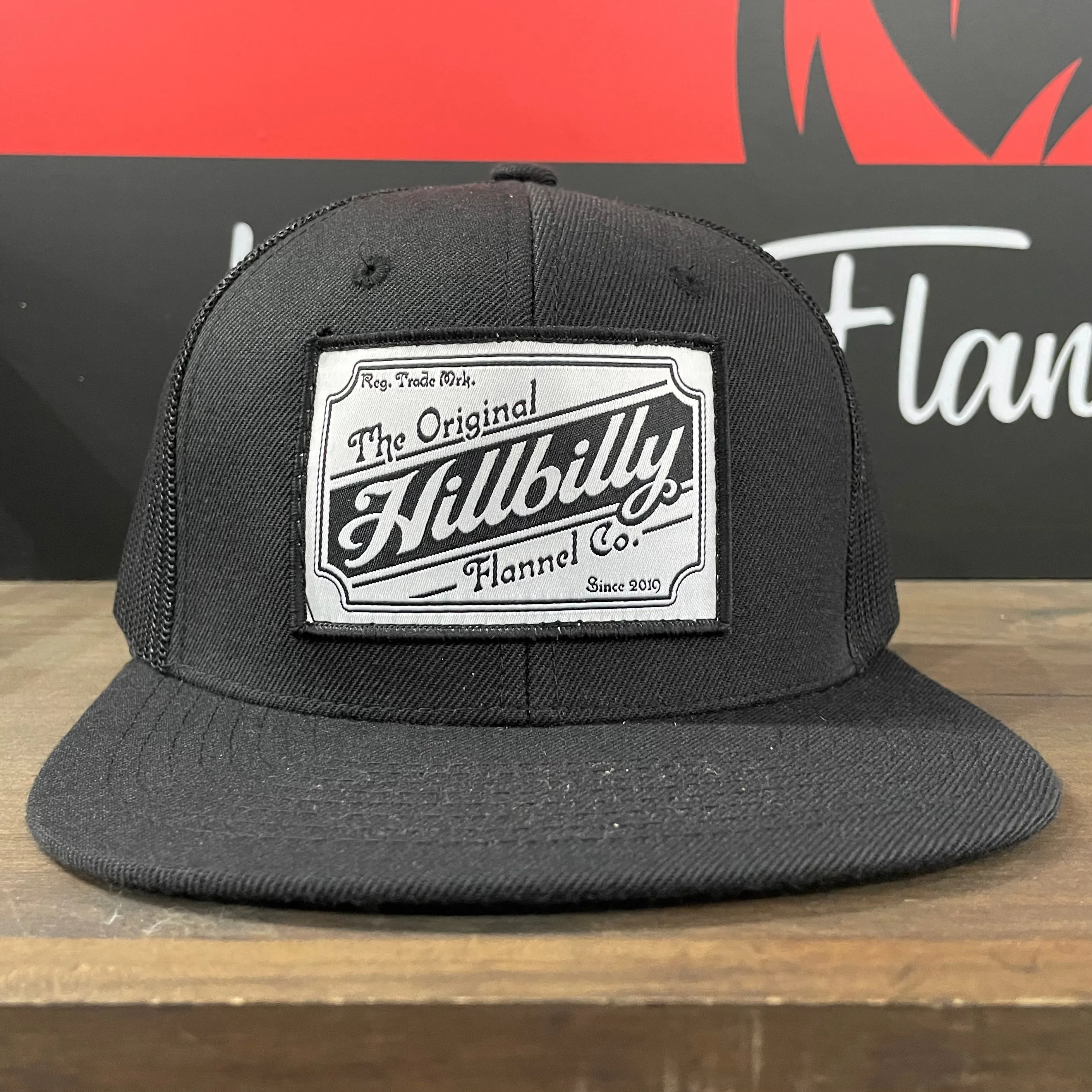 Hillbilly Flannel Stamp Hat Black