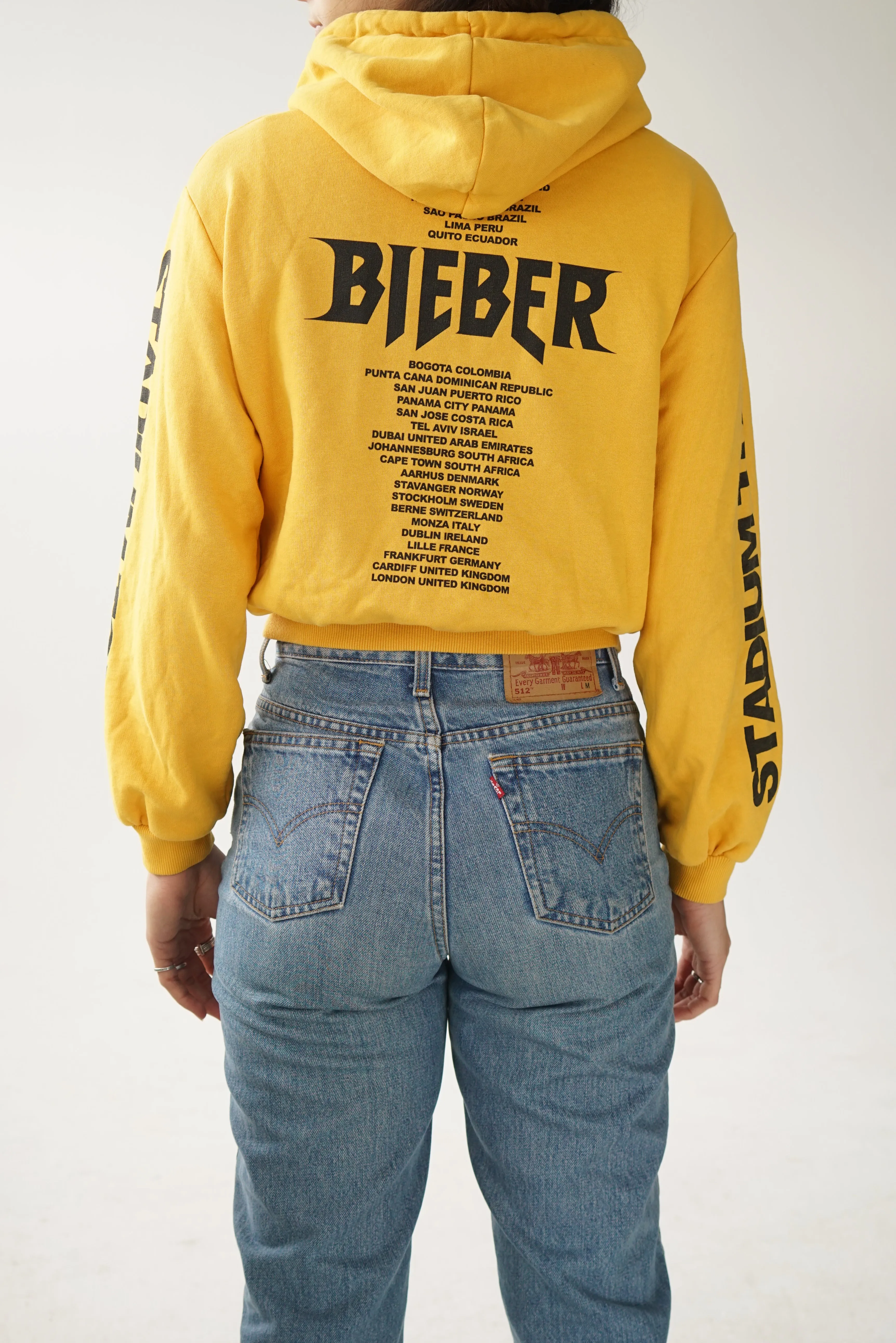 Hoodie crop Justin Bieber Purpose Tour