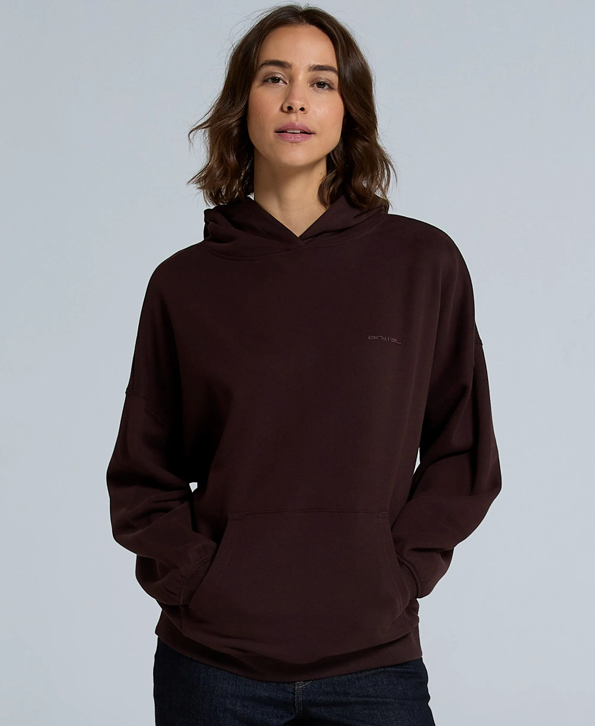 Idol Womens Drop Shoulder Hoodie - Dark Purple