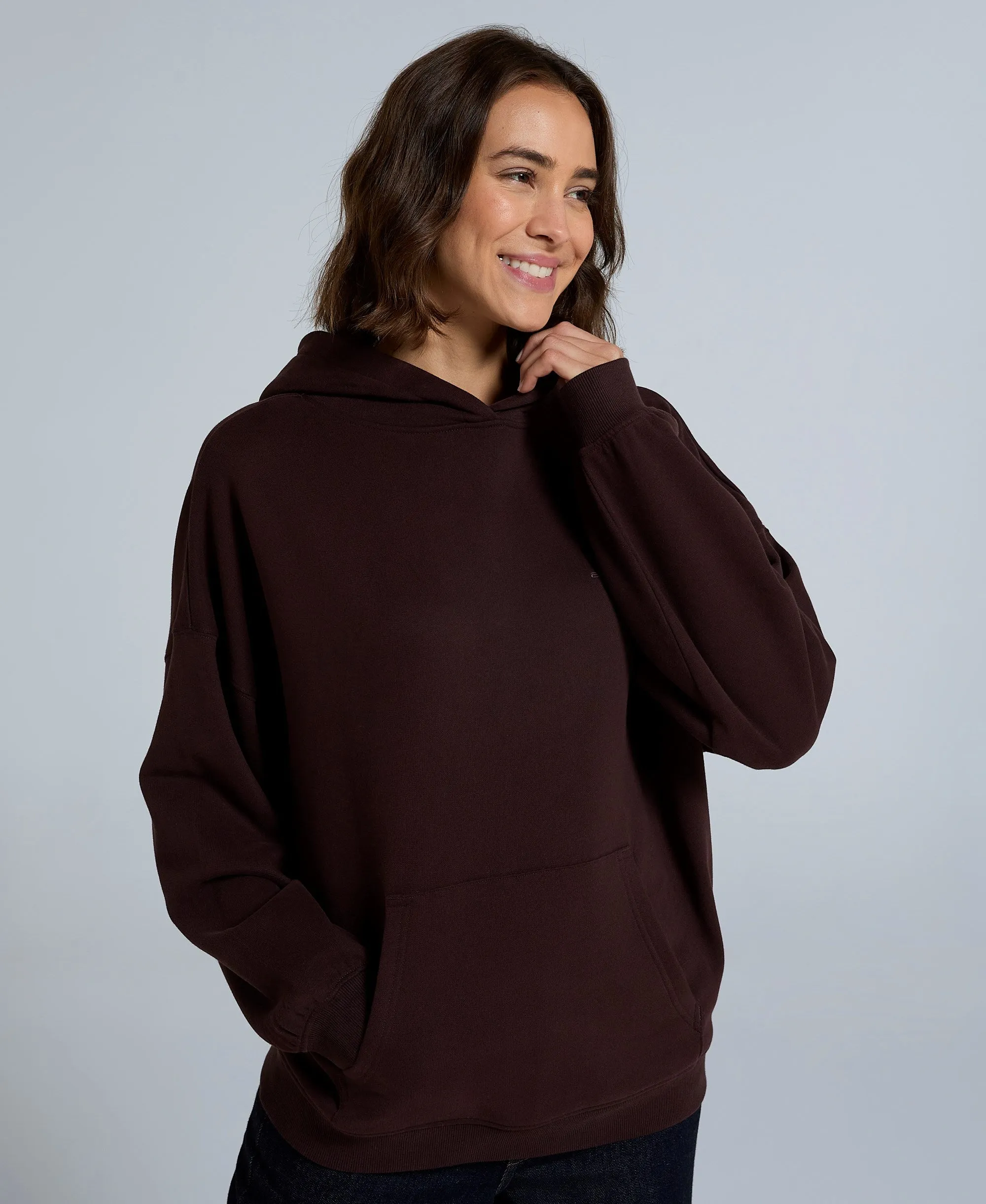 Idol Womens Drop Shoulder Hoodie - Dark Purple