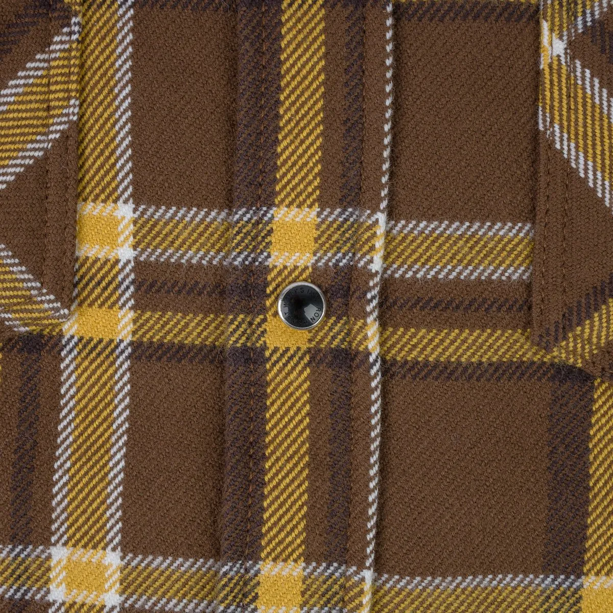 Iron Heart IHSH-372-BRN Ultra Heavy Flannel Brown Crazy Check Western Shirt - Brown