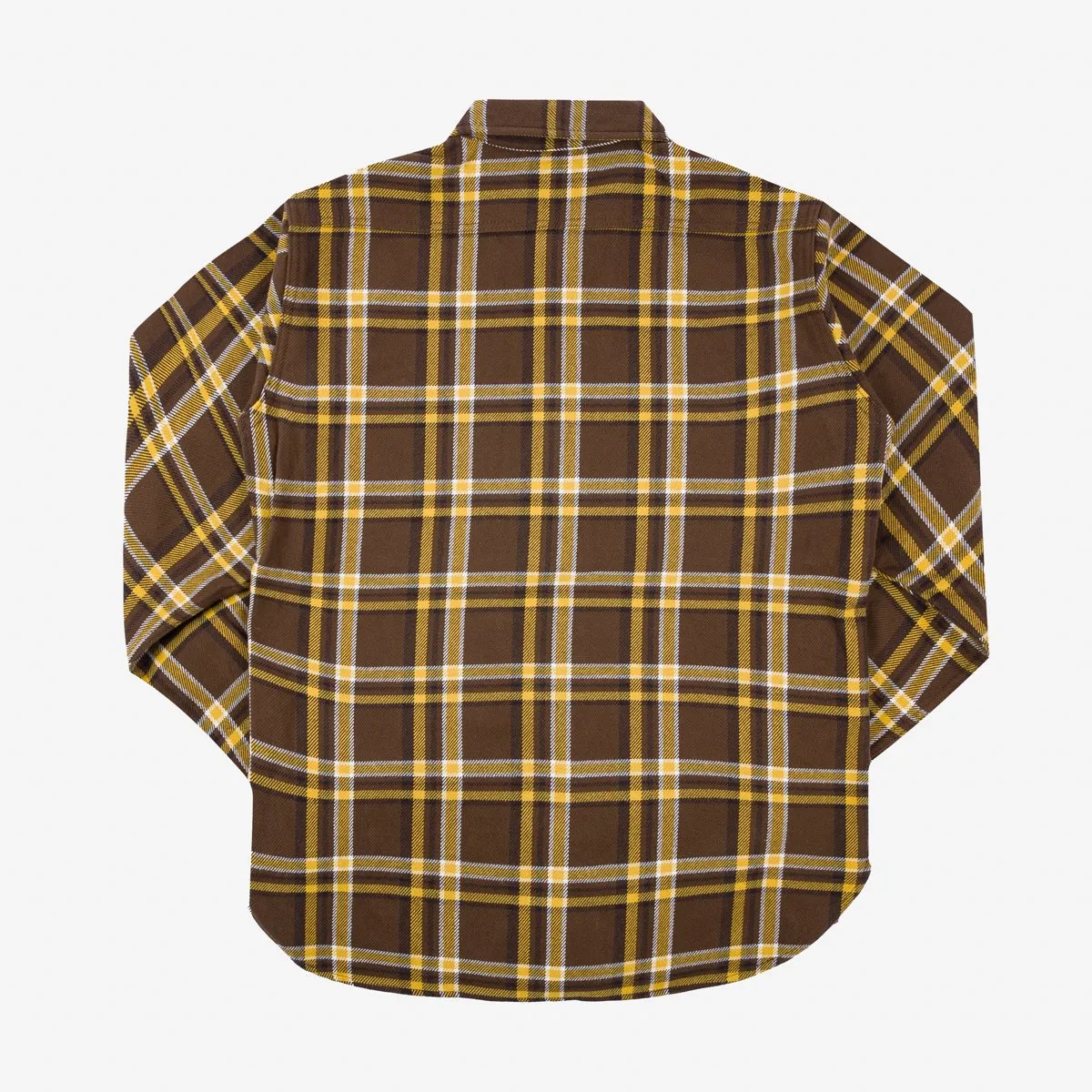 Iron Heart IHSH-378-BRN Ultra Heavy Flannel Brown Crazy Check Work Shirt - Brown