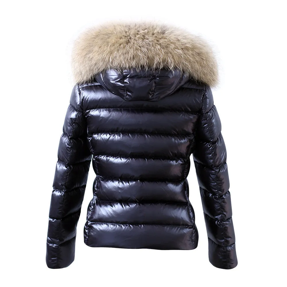 jacket women coat womens clothing Faux Fur Collar Hooded Parkas Cotton Padded slim warm Jacket coat