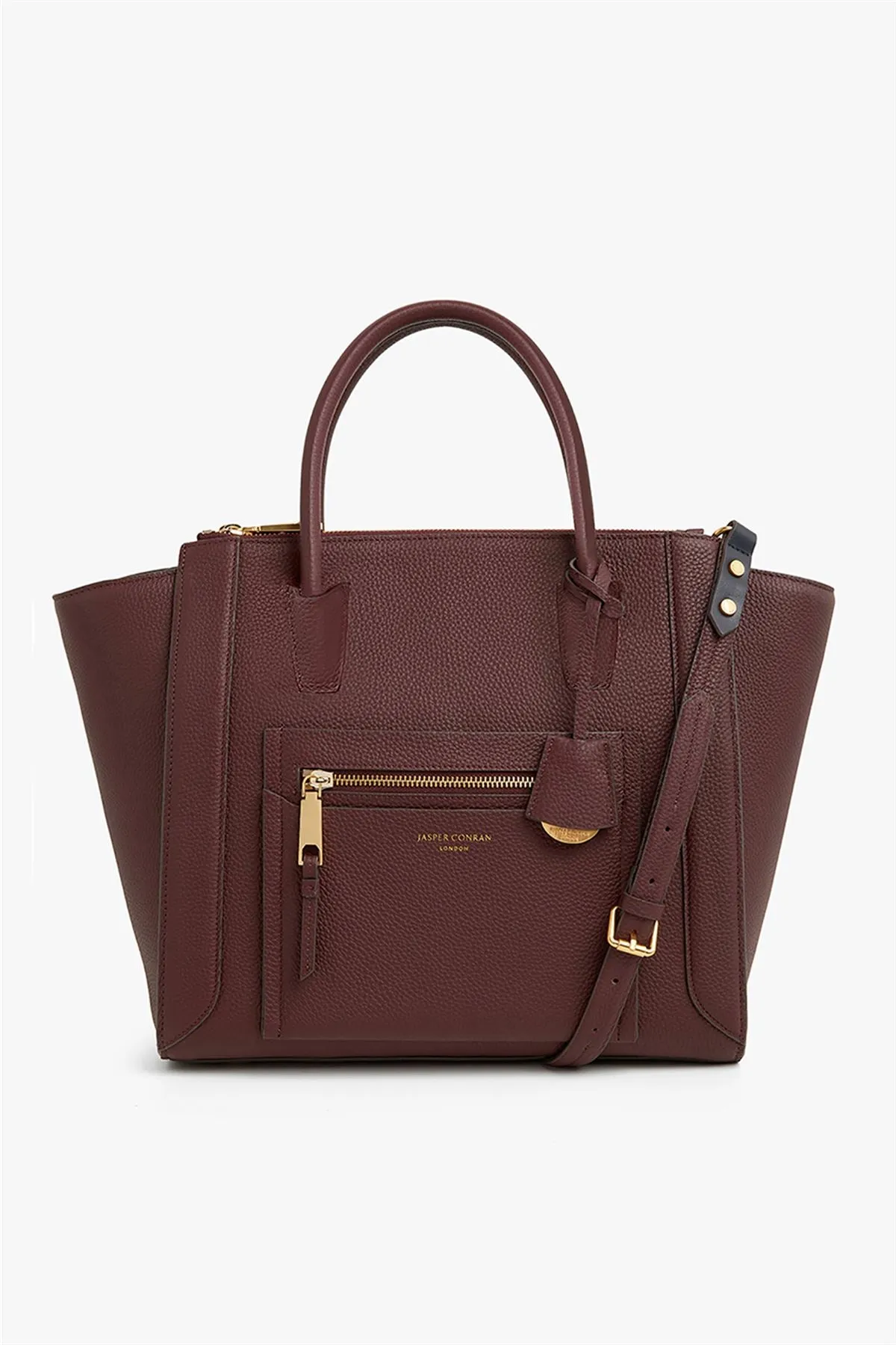 Jasper Conran Aubrey Winged Leather Grab Tote Bag