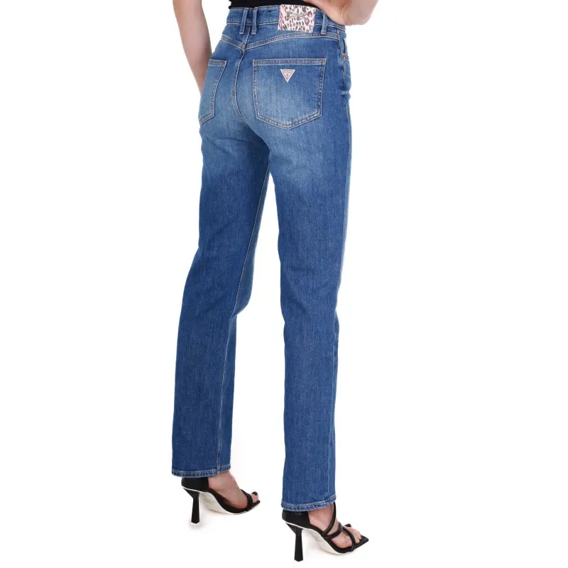 JEANS STRAIGHT IN TELA DENIM STRETCH, BLU