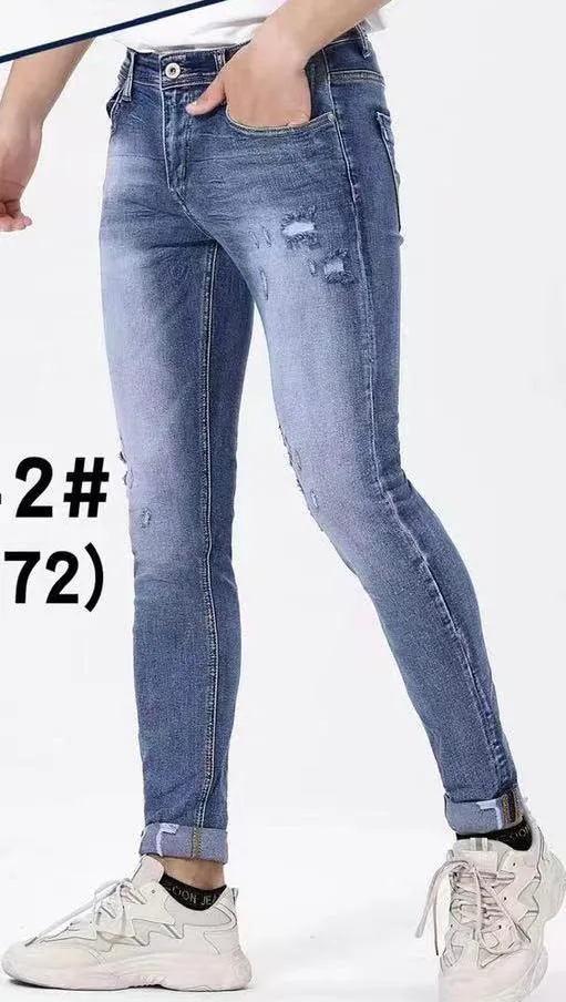 JEANS UOMO SFUMATI CON PICCOLI STRAPPI